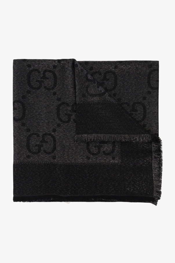 black gucci huarache Black Shawl with GG pattern Gucci VbjdevelopmentsShops Egypt